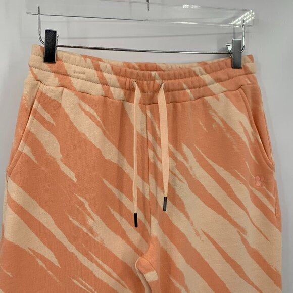 Sweaty Betty Essential Jogger sweatpants Nectarine Orange tie dye tan new M - Picture 3 of 5